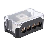 ZASCHMOY Bloc de Distribution de Puissance 1 Way de 4 Manières pour le Splitter de l'ampli Stéréo Audio de Voiture | Cuivre Haute Performance | Compatible avec RV, VTT, Bateau et Autres Véhicules