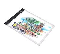 ZASCHMOY Bloc Lumineux LED A5, Boîte à Lumière Ultra Fine de 3 Mm avec Gradation Continue et Film de Protection des Yeux, alimenté par USB pour les Artistes, la Conception D'animation, (A4)