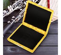 ZASCHMOY Boîte de Rangement en Roseaux en Bois Premium avec Couvercle en Tissu de Soie en Bleu pour 6 Roseaux de Hautbois - Accessoire de Hautbois et Portable avec Design Respirant (Yellow)