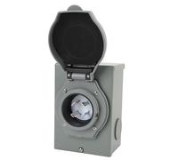 ZASCHMOY Boîte d'entrée d'alimentation du Générateur de 30 Ampères 125V / 250V NEMA L14-30P pour les Camping-cars Utilisation Extérieure du Camping