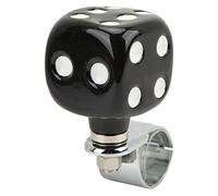 ZASCHMOY Bouton de Suicide en Forme de Dés pour Volant de Voiture, pour Voitures, Camions, Tracteurs, Bateaux, Design Ergonomique, économie de Travail, Rouge (Black)