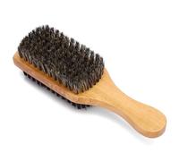 ZASCHMOY Brosse à Barbe à Double Face Premium avec Nylon et Poil pour Hommes - Poils du Visage Multi-fonctionnaires et Brosse à Raser - Poignée en Bois pour Ramollissement de la Barbe et Massage de