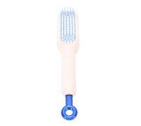 ZASCHMOY Brosse à Cheveux Rétractable, Brosse Démêlante Télescopique Autonettoyante avec Anneau de Traction Ergonomique pour les Types de Cheveux, ABS Blanc, Taille Voyage