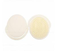 ZASCHMOY Brosse de Bain pour bébé 2 Pièces Brosse à Récurer en Silicone Souple pour nouveau-né Masseur de Cuir Chevelu pour Enfant en Bas âge Adulte avec Dragonne Antidérapante po (WHITE)