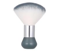 ZASCHMOY Brosse Professionnelle pour le Cou, pour le Toilettage des Cheveux et le Nail Art, Grands Poils en Fibre Douce avec Base Plate pour Salon de Coiffure et Salon de manucure. (vert foncé)