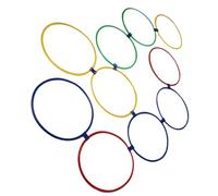 ZASCHMOY Cerceaux d'entraînement Sensoriel 10pcs | Les Enfants Exercent des Cerceaux pour la Forme Physique | Rouges de Jeu de la Marelle Saut à Saut coloré | 47 Cm Flexible | Conception Portable