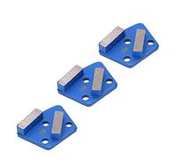 ZASCHMOY Chaussures Agressives de Broyage en Diamant pour les Sols en Béton avec Conception Trapézoïdale | 3 Pack Blocs de Broyage Bleu à Dents Durables 2 Dents | Matériel Industriel Haute Performance