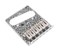 ZASCHMOY Chevalet de Guitare électrique pour Modèles TL - Design Vintage à 6 Sillets avec Construction en Laiton, Pas de Corde de 52,5 Mm, Installation Facile (SILVER)