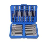 ZASCHMOY Coffret de 50 Embouts de sécurité, Kit de Tournevis Magnétique Extra Long, Coffret de Forets, Embouts de Vissage avec Rangement, Hexagonaux, étoile, carrés.