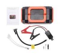 ZASCHMOY Compresseur d'air Portable avec Démarreur de Saut, Gonfleur de Pneu de Batterie Rechargeable 10 000 MAh pour Voiture Moto Vélo, avec Lumière LED, Alimentation de Secours de (Orange)