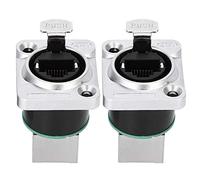 ZASCHMOY Connecteur coudé RJ45 2 Pièces, Matériau Isolant Ignifuge, Prise d'aviation, 8 Cœurs, Remplacement Durable et Précis