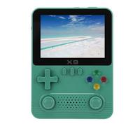 ZASCHMOY Console de Jeu Portable avec écran IPS de 3,5 Pouces, Prend en Charge la Connexion TV, Mode de Jeu à Deux Joueurs, Livrée avec Une Carte Mémoire de 32 Go, Console de Verte pour Enfants.
