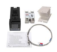 ZASCHMOY Contrôleur de Température Intelligent, Sortie SSR avec Thermocouple SSR 40 DA et Type K, Contrôle PID à Affichage Numérique pour L'industrie Chimique de L'énergie électrique