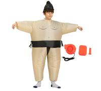 ZASCHMOY Costume de Lutteur Gonflable - Costume de Lutteur Sumo Amusant, Imperméable, Léger et Réutilisable pour Adultes de Performance (Adulte) (Enfants (pour 120-140cm))