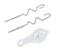 ZASCHMOY Crochets de Rechange pour Batteur à Main en Acier Inoxydable - Accessoires de Cuisine Haut de Gamme pour un Mélange Efficace de la Pâte - Comprend un Séparateur de Blanc d'œuf