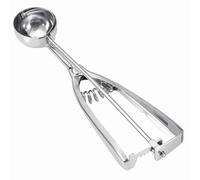 ZASCHMOY Cuillère à Glace en Acier Inoxydable - Cuillère à Biscuits de qualité Supérieure avec Gâchette - Poignée Ergonomique, Durable et Facile à Nettoyer, Parfaite pour la Crème Glacée, le Melon,