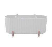 ZASCHMOY Distributeur de Support Qtip avec Couvercle Transparent, 3 Compartiments, Bidons de Salle de Bain, Organisateur Multifonctionnel de Boules de Coton (WHITE)