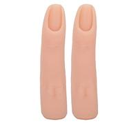 ZASCHMOY Doigt D'entraînement des Ongles Pliable en Silicone, Modèle de Doigt D'entraînement pour le Tatouage, L'acupuncture, L'art des Ongles, 2 Pièces (Lumière)