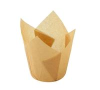 ZASCHMOY Doublure de Gobelet en Papier Composite de Haute qualité, Adaptée aux Mariages, Fêtes d'anniversaire et Autres Petits rassemblements. (brun clair)