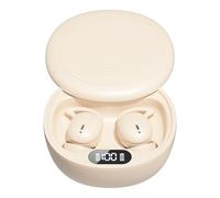 ZASCHMOY Écouteurs Bluetooth sans Fil avec Affichage Numérique, Respectueux de la Peau, Portables, Antibruit, Adaptés au Sommeil, Noirs (Couleur de Peau)