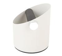 ZASCHMOY Efficace Cleanup Carbon Steel Small Coffee Knock Box - Métals de café en Métal Poubelle pour Ménage, Blanc, Résistance à la Chaleur et Entretien Facile (WHITE)