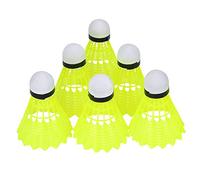 ZASCHMOY Ensemble de Badminton Professionnel en Nylon 6 Pièces - Volants de Badminton Haute Performance, Adaptés à l'entraînement, à la Compétition et au Divertissement à Domicile. Léger et