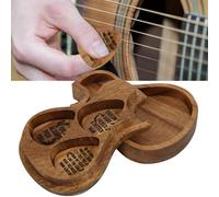 ZASCHMOY Ensemble de Choix de Guitare de qualité avec Finition de Grain Exquise, Boîte Acacia Naturelle Comprend 3 Choix Robustes pour Les Accessoires de Guitare
