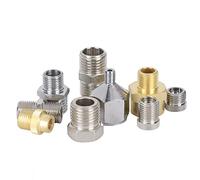 ZASCHMOY Ensemble de Connecteurs d'aérographe 9 Pièces - Adaptateur de Pistolet de Pulvérisation Professionnel, Accessoires pour Compresseur d'air - 1/8" et 1/4" BSP - Fer Durable avec Filetage