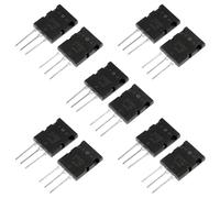 ZASCHMOY Ensemble de Transistors Audio Haute Puissance Assortis 2SA1943 et 2SC5200, 5 Paires, pour Amplificateurs, Composants en Silicium Longue Durée, 10 Pièces au Total