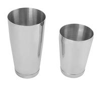 ZASCHMOY Ensemble Shaker à Cocktail Boston en Acier Inoxydable plaqué Cuivre, Outil de Bar Durable et élégant pour Usage Domestique et Professionnel (SILVER)