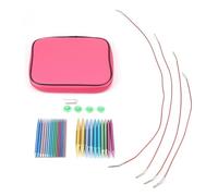 ZASCHMOY Ensembles d'aiguilles à Tricoter Circulaires Interchangeables en Aluminium - 13 Paires d'aiguilles Durables avec Sac de Transport - Parfait pour les Amateurs de Tricot - Comprend