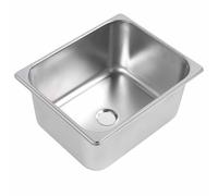 ZASCHMOY Évier de Cuisine pour Camping-car, Lavabo Simple en Acier Inoxydable 304, 12,6 X 10,24 X 5,91 Pouces avec Sortie de Vidange de 40 Mm pour Camping-car, Camion, et Caravane
