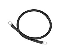 ZASCHMOY Fil de Terre 23,6 Pouces 4AWG 25 mm² 150 A Câble de Terre Haute Résistance pour Porte-fusible d'onduleur de Batterie Noir (B (noir))