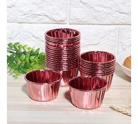 ZASCHMOY Gobelets en Papier frisé Double Face 50 Pièces - Gobelets de Cuisson Résistants à la Chaleur pour Muffins et Gâteaux, Dorés, Parfaits pour les Anniversaires, les Mariages et les Vacances