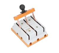 ZASCHMOY Interrupteur à Couteau à Double Jet Tripolaire 380 V 100 A, Interrupteur électrique Ignifuge, Rail en Cuivre Pur, d'alimentation Isolant Basse Tension pour Applications Domestiques,