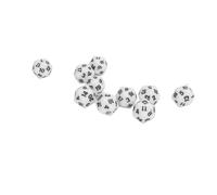 ZASCHMOY Jeu de Dés Polyédriques 10 Pièces-dés en Plastique Légers à 20 Faces pour Jeux de Table RPG-résistant aux Rayures et Chiffres Clairs (White)