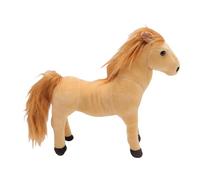 ZASCHMOY Jouet en Peluche Poney au Toucher Réaliste, Décoration de Table de Canapé-lit en Tissu Fait à la Main, Multifonctionnel, Mignon, Marron foncé (Brun Clair)