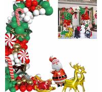 ZASCHMOY Kit d' de Guirlande de Ballons de Noël - Or Métallique, Vert, Rouge, Blanc - Décorations de Vacances pour le Nouvel An - Parfait pour les Fêtes et Célébrations de Noël