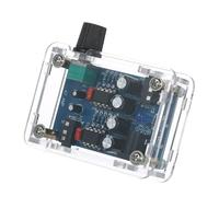 ZASCHMOY Kit D'amplificateur de Casque NE5532, Ampli Audio Hi FI avec Boîtier Transparent et Bouton de Volume, pour Alimentation DC9V 18V