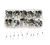 ZASCHMOY Kit D'assortiment de Diodes 200 Pièces, Ensemble de Diodes Schottky Redresseur 10 Valeurs 1N4001 1N4002, avec Boîte de Rangement, pour équipement électrique de L'industrie du