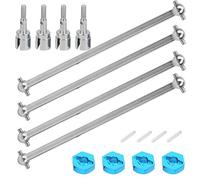 ZASCHMOY Kit de Combinaison d'adaptateur de Moyeu de Roue d'arbre 'entraînement Universel de 5mm pour Voiture HSP 94111 94108 1/10 RC-léger, Durable, Installation Facile (Silver)