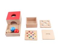 ZASCHMOY Kit de Jeu en Bois Multifonctionnel avec Boîte de Permanence et Jeu de Récolte de Carottes, des Couleurs et Empilement pour Les Tout-Petits âgés de 3 Ans et Plus, Peinture à Base d'eau