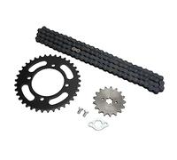 ZASCHMOY Kit Universel de Chaîne 420 155 Mm 37 Dents Arrière et Pignon Avant 17 Dents pour Motos Tout-terrain de 50 à 125, Mini Vélos, VTT, Go Kart