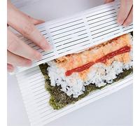 ZASCHMOY La Machine à Rouler les Sushis Antiadhésive avec Tapis à Rouler en Plastique PP Facilite La Préparation des Sushis Même Pendant les Pique-niques en Plein air. C'est Sûr, Lavable et