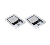 ZASCHMOY Loquet de Poignée de Boîte à Outils en Acier Inoxydable, 2 Pièces, étanche avec clé, Loquet de Porte à Palette de Remorque pour Camping-car 140X108mm