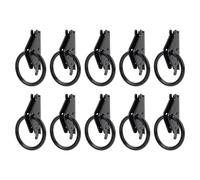 ZASCHMOY Lot de 10 Anneaux d'arrimage E Track O Rings - Acier Robuste pour Sécuriser Le Chargement dans Les Remorques et Les Camions, Limite de Charge de Travail 2 500 LB, Noir