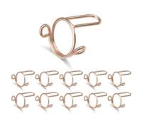 ZASCHMOY Lot de 10 Anneaux D'ongles Ajustables et Réutilisables en Métal, à Appliquer sans Colle, avec un Placage écologique pour la Décoration D'ongles DIY. (Or rose)