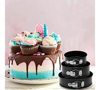 ZASCHMOY Lot de 3 Moules à Cheesecake Antiadhésifs, Faciles à Démouler, Bonne étanchéité, Outils de Cuisson, Conçus Spécifiquement pour la Pâtisserie maison.