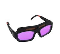 ZASCHMOY Lunettes de Soudage à Obscurcissement Automatique, Anti-rayures, Anti-éblouissement, Lentille PC avec Panneaux Solaires pour le Soudage à L'arc Sous Argon à Gaz électrique