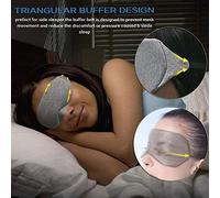 ZASCHMOY Masque pour les Yeux de Couchage en Coton Boundage des Yeux Somnolents avec Sangle Réglable pour la Nuit de Somnifère Voyage (BLACK)